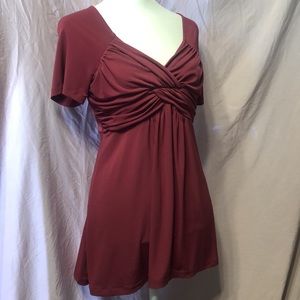 Gorgeous Daisy Fuentes Blouse, Burgundy, Size Small, Preloved, Excellent Cond.